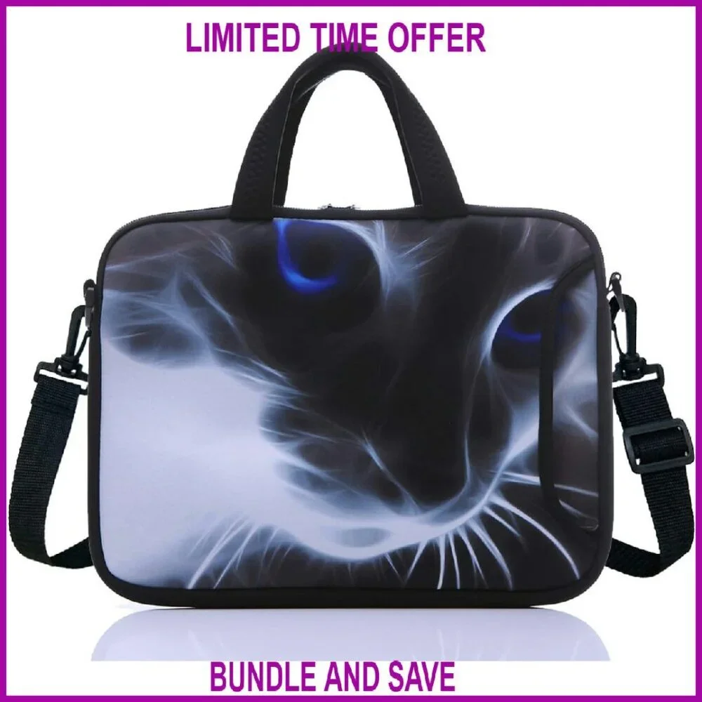 14 Inch Neoprene Laptop Sleeve with Adjustable Shoulder Strap